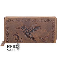 Bild von Naturleder Reissverschlussbörse Colibri