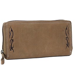 Bild von Naturleder Reissverschlussbörse TRIBAL