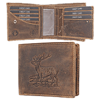 Bild von 2 in 1 Naturleder Portemonnaie  Hirsch GREENBURRY