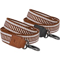 Bild von Bear Design Strap, Schulterband braun weiss