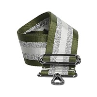 Bild von Bag Strap, Schulterband Shiny Stripes oliv Enrico Benetti