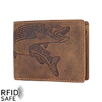 Bild von Naturleder Portemonnaie Hecht RFID safe 