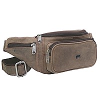 Bild von Naturleder Bauchtasche Bear Design
