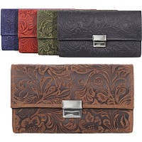 Bild von Naturleder Serviceportemonnaie Flower