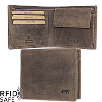 Bild von BEAR DESIGN Naturlederportemonnaie einfach RFID safe