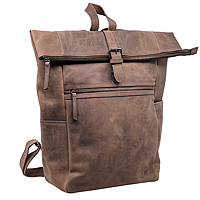 Bild von BAR DESIGN Naturleder Rucksack, Kuriertasche Dark Nature