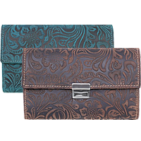 Bild von Naturleder Serviceportemonnaie Flower Jockey Club