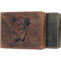Bild von Naturleder Portemonnaie Wildschwein GREENBURRY quer