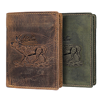 Bild von Naturleder Portemonnaie Hirsch GREENBURRY hoch