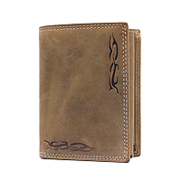 Bild von Naturleder Portemonaie Tribal Hochformat 