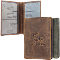 Bild von Naturleder Ausweisetui Hirsch GREENBURRY