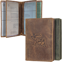 Bild von Naturleder Brieftasche Hirsch GREENBURRY