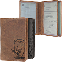 Bild von Naturleder Brieftasche Ausweisetui Wildschwein