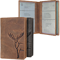 Bild von Naturleder Brieftasche Ausweisetui Hirsch