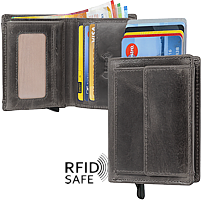 Bild von Vintage Portemonnaie mit SECRID Cardprotector RFID safe grau