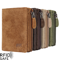 Bild von BEAR DESIGN Reissverschlussbörse Velours RFID safe