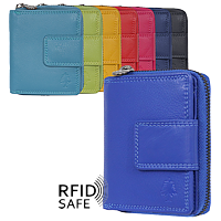 Bild von Reissverschlussbörse Colori Greenwood S RFID safe