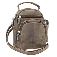 Bild von Naturleder Umhänge-, Gürteltasche Bear Design