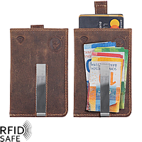 Bild von Greenburry Naturleder Pull Up Kartenetui RFID safe