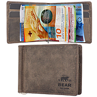Bild von Naturleder Dollarclip Bear Design 